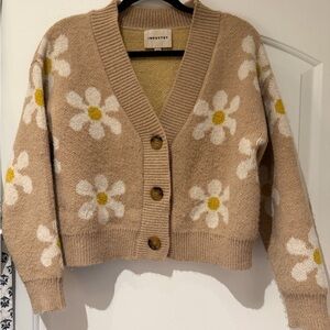 Industry Women's Beige Floral Cardigan
